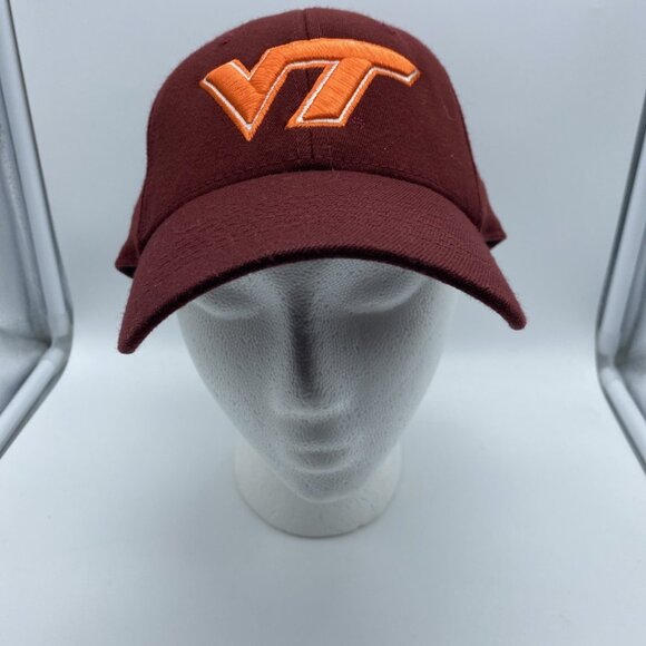 Virginia Tech Hokies Maroon Cap Hat Flex-Fit Stretch L/XL NCAA Top of the World - Picture 1 of 9